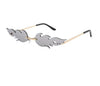 Rimless Fire Flame Shaped And Unisex Sunglasses Shades-Sunglasses-Arimonz-Silver-Arimonz