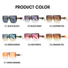 Rimless Oversized Sunglasses Women Vintage Square Flat Top Sun Glasses-Sunglasses-Arimonz-Arimonz