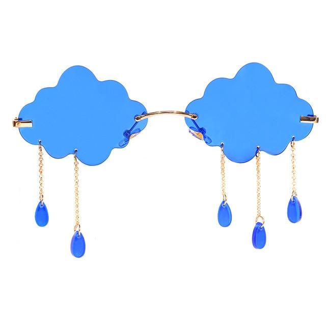 Rimless Rain Clouds Sunglasses For Women Fashionable Sunglasses-Sunglasses-Arimonz-blue-Arimonz