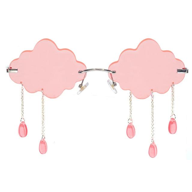 Rimless Rain Clouds Sunglasses For Women Fashionable Sunglasses-Sunglasses-Arimonz-pink-Arimonz