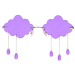 Rimless Rain Clouds Sunglasses For Women Fashionable Sunglasses-Sunglasses-Arimonz-purple-Arimonz