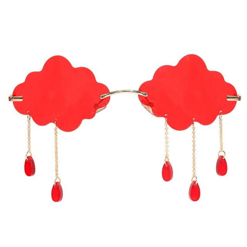 Rimless Rain Clouds Sunglasses For Women Fashionable Sunglasses-Sunglasses-Arimonz-red-Arimonz