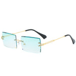 Rimless Rectangle Women Gradient Sun Glasses Retro Sunglasses-Sunglasses-Arimonz-Arimonz