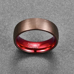 Rings - Brown Surface Red Liner Ring