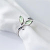 Rings - Fresh Leaf Ring For Women Personality Fashion Resizable Opening Ring