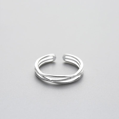 Rings - Minimalist Twist Line Adjustable Ring