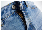 Ripped Denim Women Asymmetrical Pencil Jean Skirt High Split Skirt-Denim Skirts-Arimonz-Arimonz