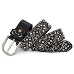 Rivet Vintage Designer Punk Belt Women Genuine Real Leather Waist Belt-Belts-Arimonz-Arimonz