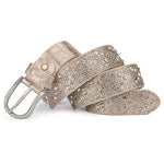 Rivet Vintage Designer Punk Belt Women Genuine Real Leather Waist Belt-Belts-Arimonz-Arimonz