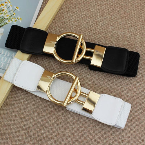 Round Buckle Elastic Belt-Belts-Arimonz-Arimonz