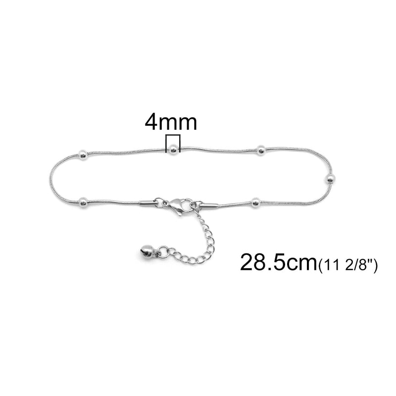 Round Charm Anklet Bracelet For Women Jewelry Barefoot Chain-Anklets-Arimonz-Arimonz