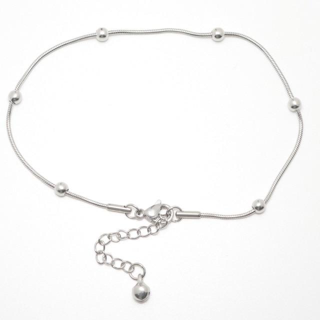 Round Charm Anklet Bracelet For Women Jewelry Barefoot Chain-Anklets-Arimonz-Silver-Arimonz