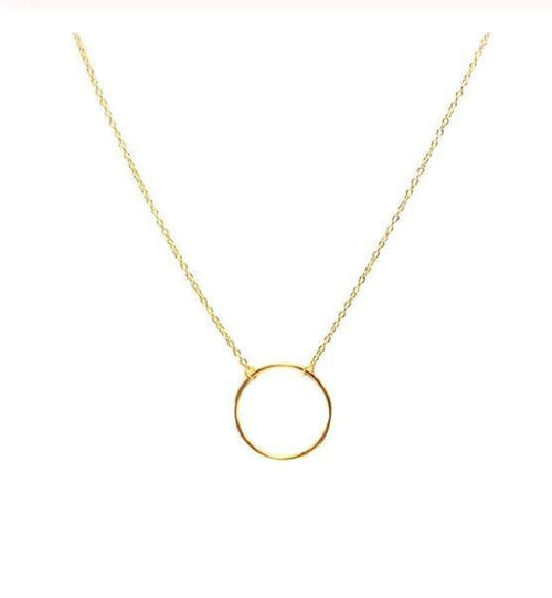 Round Circle Pendant Necklace for Women Fashion Chain Statement Necklace-Necklaces-Arimonz-Gold-Arimonz