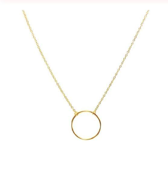 Round Circle Pendant Necklace for Women Fashion Chain Statement Necklace-Necklaces-Arimonz-Gold-Arimonz