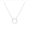 Round Circle Pendant Necklace for Women Fashion Chain Statement Necklace-Necklaces-Arimonz-Silver-Arimonz