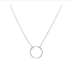 Round Circle Pendant Necklace for Women Fashion Chain Statement Necklace-Necklaces-Arimonz-Silver-Arimonz