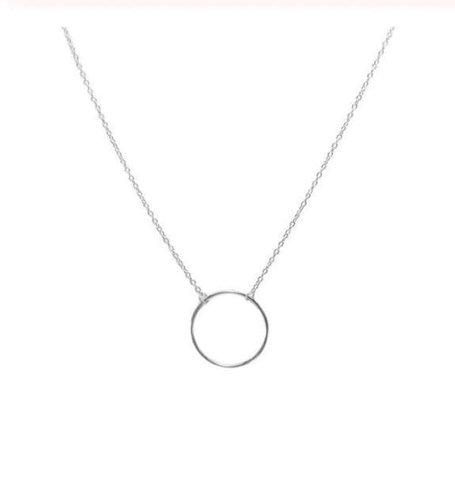 Round Circle Pendant Necklace for Women Fashion Chain Statement Necklace-Necklaces-Arimonz-Silver-Arimonz