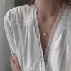 Round Compass Pendant Necklace Clavicle Chain For Women Jewelry-Necklaces-Arimonz-Arimonz