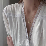 Round Compass Pendant Necklace Clavicle Chain For Women Jewelry-Necklaces-Arimonz-Arimonz