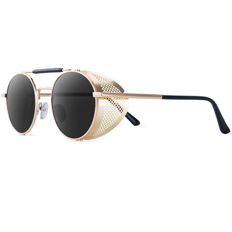 Round Sunglasses For Women Glasses Vintage Fashionable Sunglasses-Sunglasses-Arimonz-Gold Gray-Arimonz