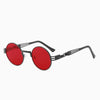 Round Sunglasses Women Metal Glasses Vintage Sunglasses-Sunglasses-Arimonz-Black Red-Arimonz
