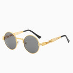 Round Sunglasses Women Metal Glasses Vintage Sunglasses-Sunglasses-Arimonz-Gold Black-Arimonz