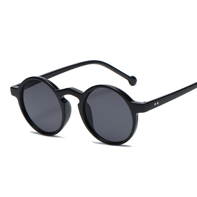 Round Sunglasses Women Sun Glasses Vintage Retro Small Frame Glasses-Sunglasses-Arimonz-black-Arimonz
