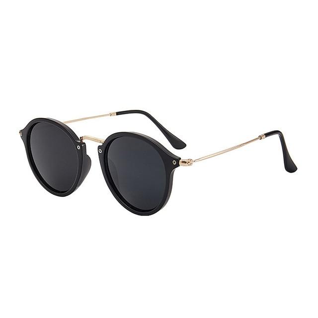 Round Vintage Sunglasses for Women Fashionable Women Sunglasses-Sunglasses-Arimonz-Gold Black-Arimonz