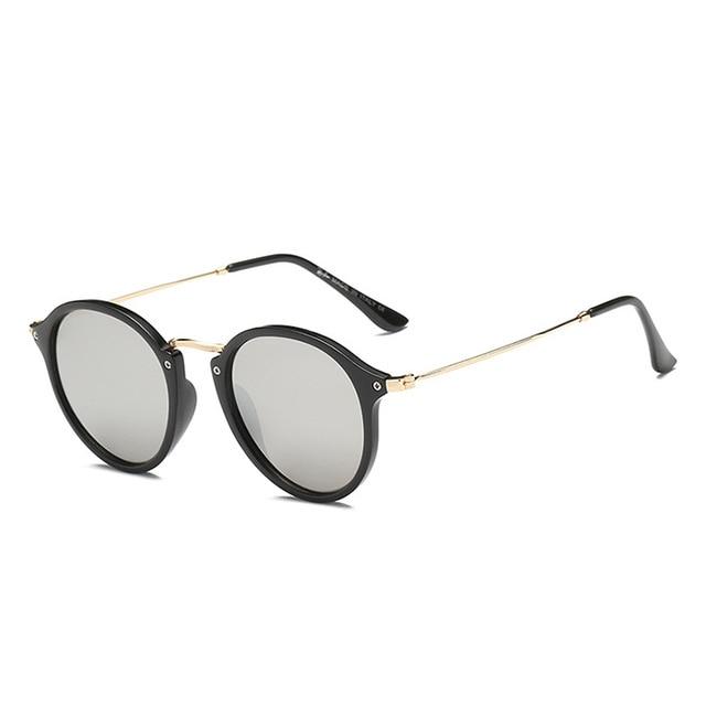 Round Vintage Sunglasses for Women Fashionable Women Sunglasses-Sunglasses-Arimonz-Transparent Black Gold-Arimonz