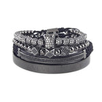 Royalty Crown Set Bracelet-Braceletes-Arimonz-Black-Arimonz