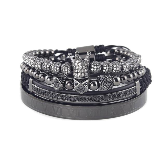 Royalty Crown Set Bracelet-Braceletes-Arimonz-Black-Arimonz