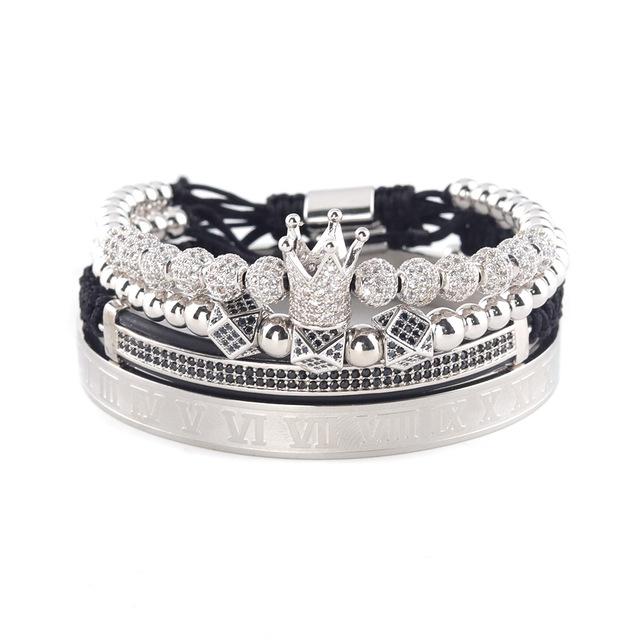 Royalty Crown Set Bracelet-Braceletes-Arimonz-Silver-Arimonz