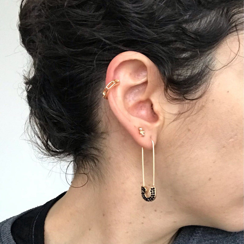 Safety Pin Studs Earrings for Women Jewelry Ear Cuff Accessories-Earrings-Arimonz-Arimonz