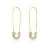 Safety Pin Studs Earrings for Women Jewelry Ear Cuff Accessories-Earrings-Arimonz-White-Arimonz
