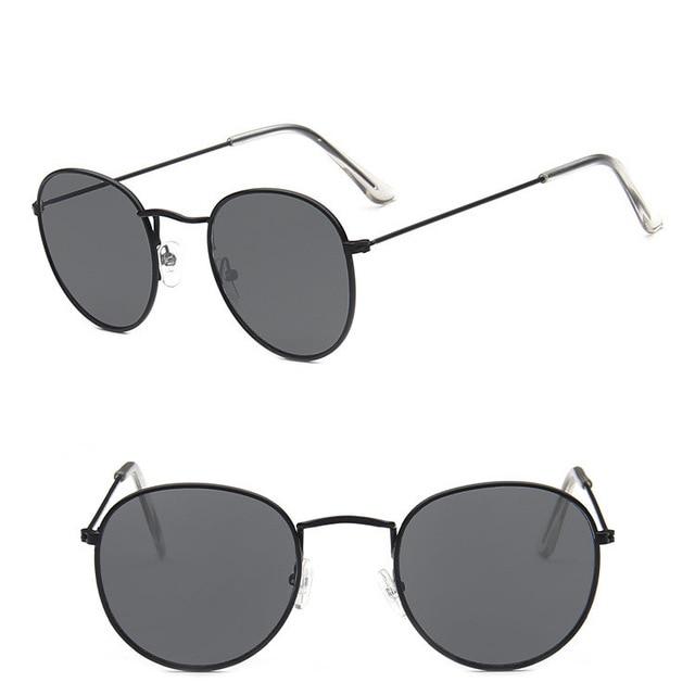 Sarah Vintage Oval Classic Sunglasses-Sunglasses-Arimonz-BlackGray-Arimonz