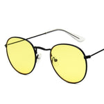 Sarah Vintage Oval Classic Sunglasses-Sunglasses-Arimonz-BlackYellow-Arimonz