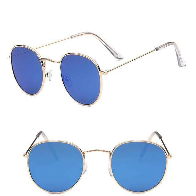 Sarah Vintage Oval Classic Sunglasses-Sunglasses-Arimonz-GoldBlue-Arimonz