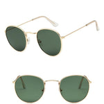 Sarah Vintage Oval Classic Sunglasses-Sunglasses-Arimonz-GoldDeepGreen-Arimonz