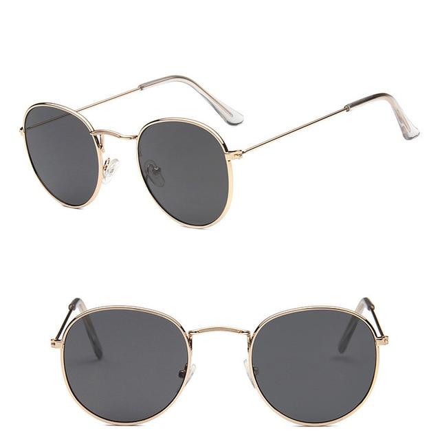 Sarah Vintage Oval Classic Sunglasses-Sunglasses-Arimonz-GoldGray-Arimonz