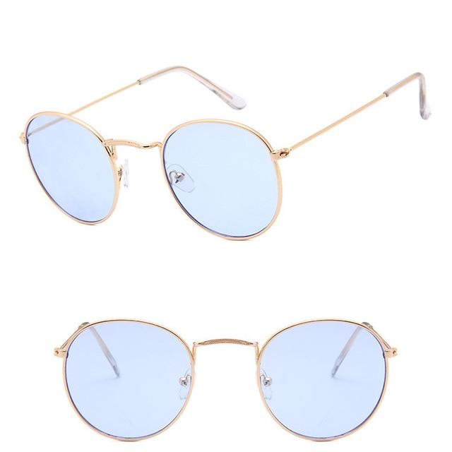 Sarah Vintage Oval Classic Sunglasses-Sunglasses-Arimonz-GoldOceanBlue-Arimonz