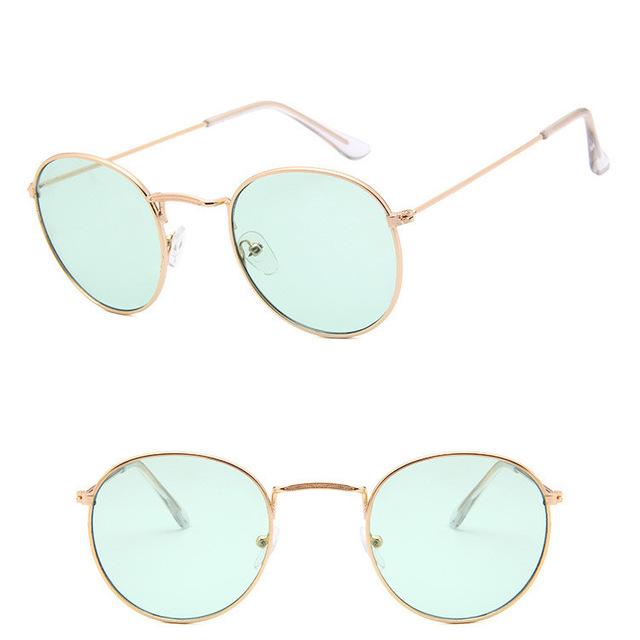 Sarah Vintage Oval Classic Sunglasses-Sunglasses-Arimonz-GoldOceanGreen-Arimonz