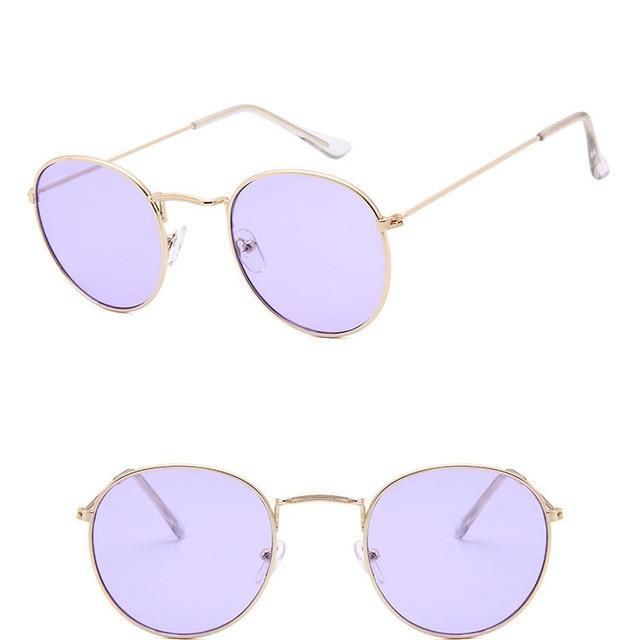 Sarah Vintage Oval Classic Sunglasses-Sunglasses-Arimonz-GoldOceanPurple-Arimonz