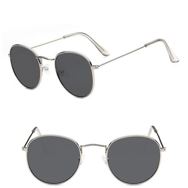 Sarah Vintage Oval Classic Sunglasses-Sunglasses-Arimonz-SilverGray-Arimonz