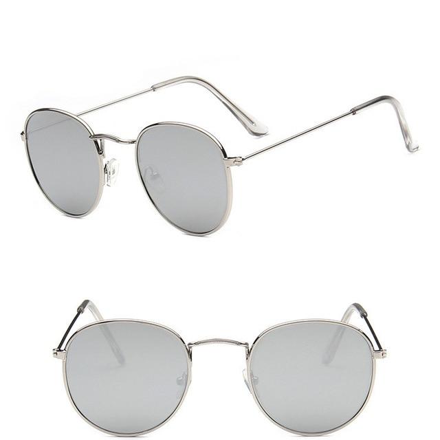 Sarah Vintage Oval Classic Sunglasses-Sunglasses-Arimonz-SilverSilver-Arimonz
