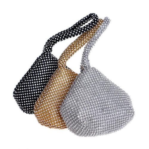 Scarlett Rhinestones Clutch Bag-Handbags-Arimonz-Arimonz