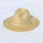 Seashell Beaded Beach Hat With Chain For Women Straw Woven Fedora Hat-Summer Hats-Arimonz-Arimonz