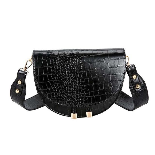Semicircle Crossbody Bag-Handbags-Arimonz-Black-Arimonz