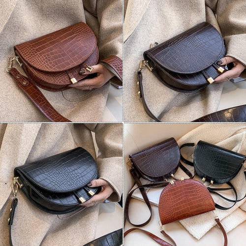 Semicircle Crossbody Bag-Handbags-Arimonz-Arimonz