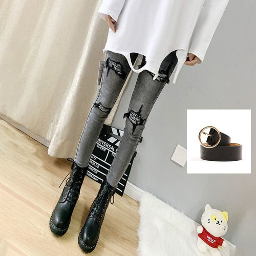Sequined Jeans Women Stretch Skinny Pencil Pants Female Denim Trouser-Skinny Jeans-Arimonz-Arimonz