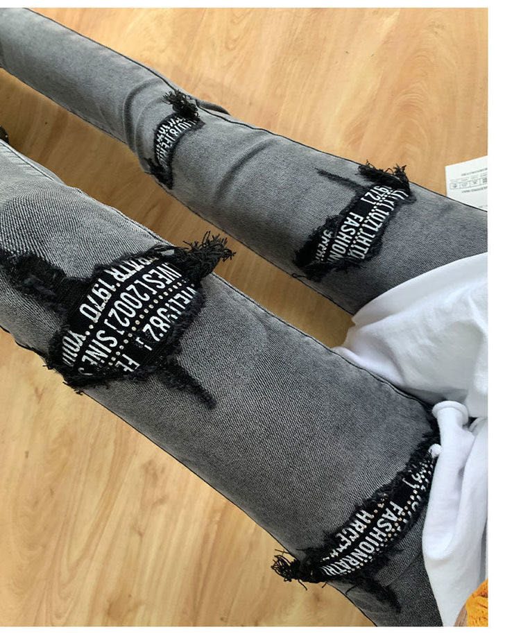 Sequined Jeans Women Stretch Skinny Pencil Pants Female Denim Trouser-Skinny Jeans-Arimonz-Arimonz